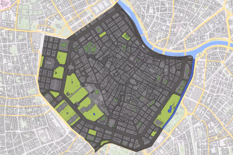 Kartenvorschau des Bodenverbrauchs der KG Innere Stadt