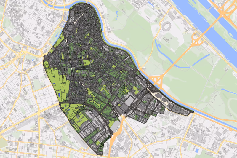 Kartenvorschau des Bodenverbrauchs der KG Landstraße