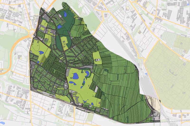 Kartenvorschau des Bodenverbrauchs der KG Oberlaa Stadt