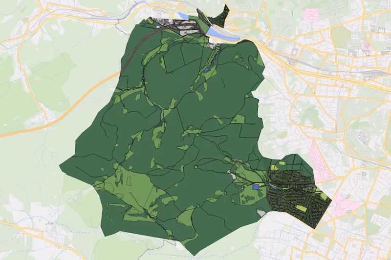 Kartenvorschau des Bodenverbrauchs der KG Auhof