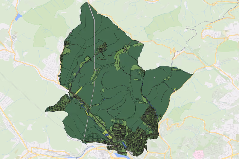 Kartenvorschau des Bodenverbrauchs der KG Hadersdorf