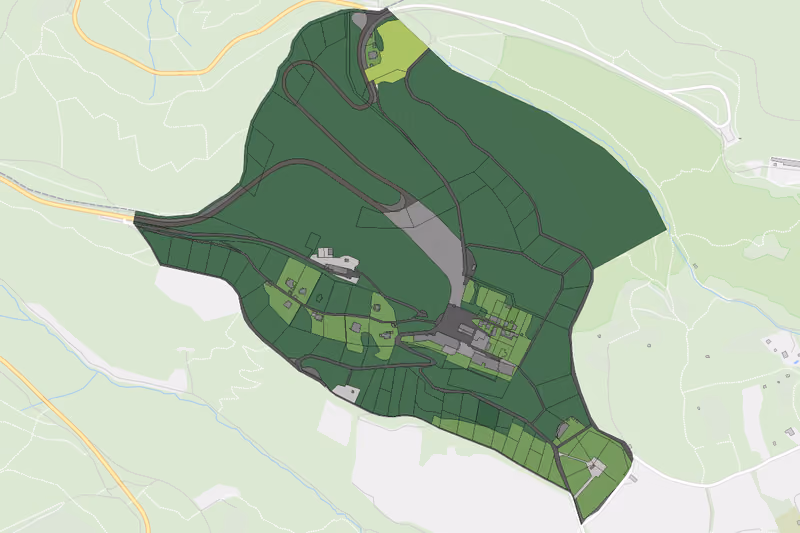 Kartenvorschau des Bodenverbrauchs der KG Josefsdorf