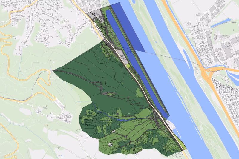 Kartenvorschau des Bodenverbrauchs der KG Kahlenbergerdorf