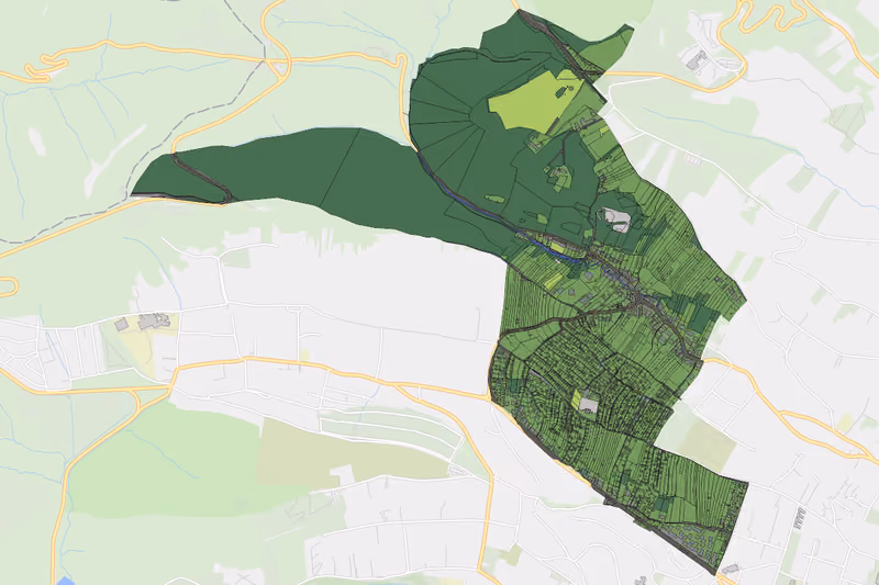 Kartenvorschau des Bodenverbrauchs der KG Obersievering