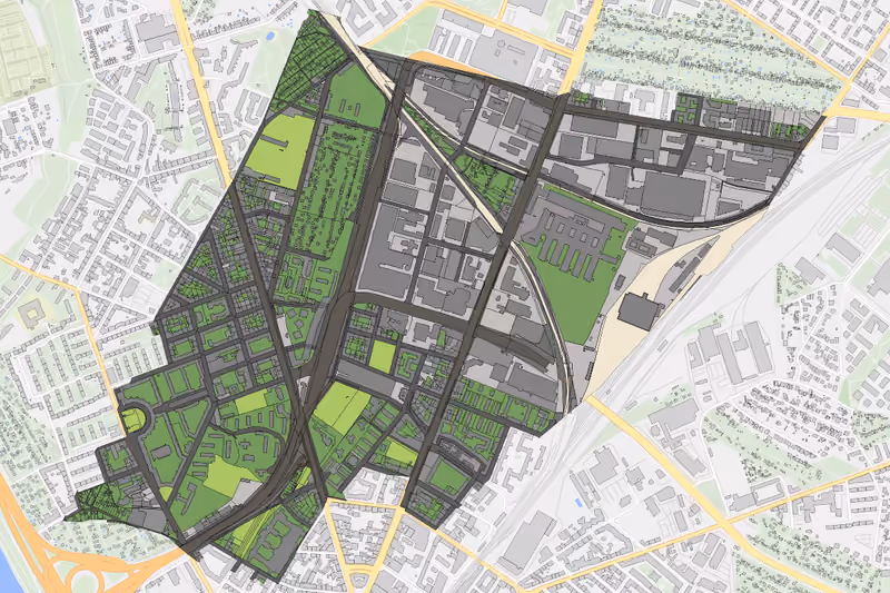 Kartenvorschau des Bodenverbrauchs der KG Großjedlersdorf II