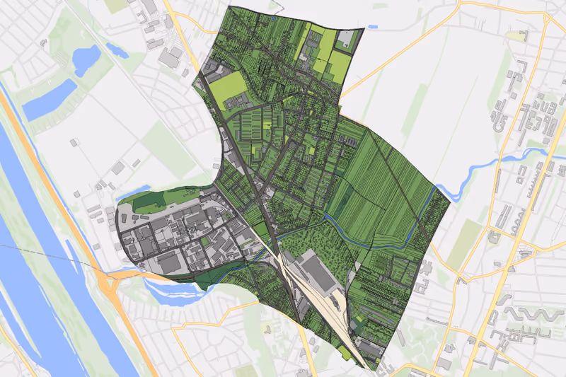 Kartenvorschau des Bodenverbrauchs der KG Strebersdorf