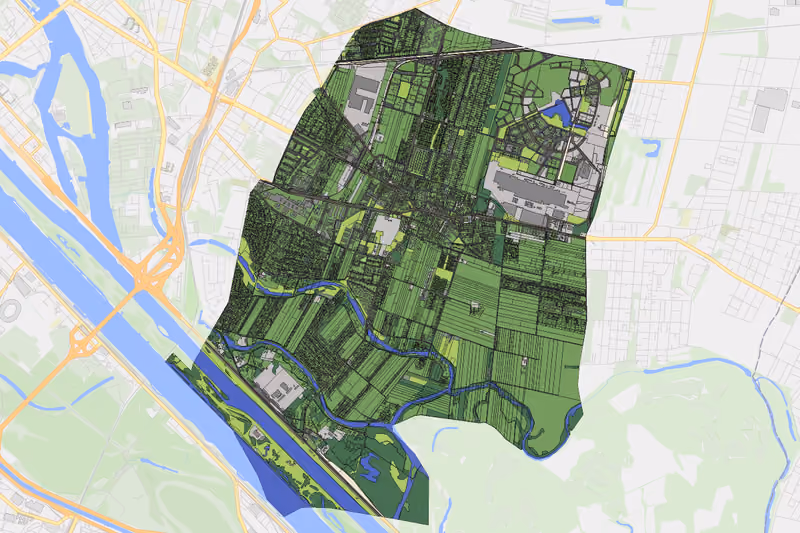 Kartenvorschau des Bodenverbrauchs der KG Aspern