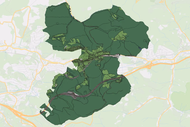 Kartenvorschau des Bodenverbrauchs der KG Rekawinkel