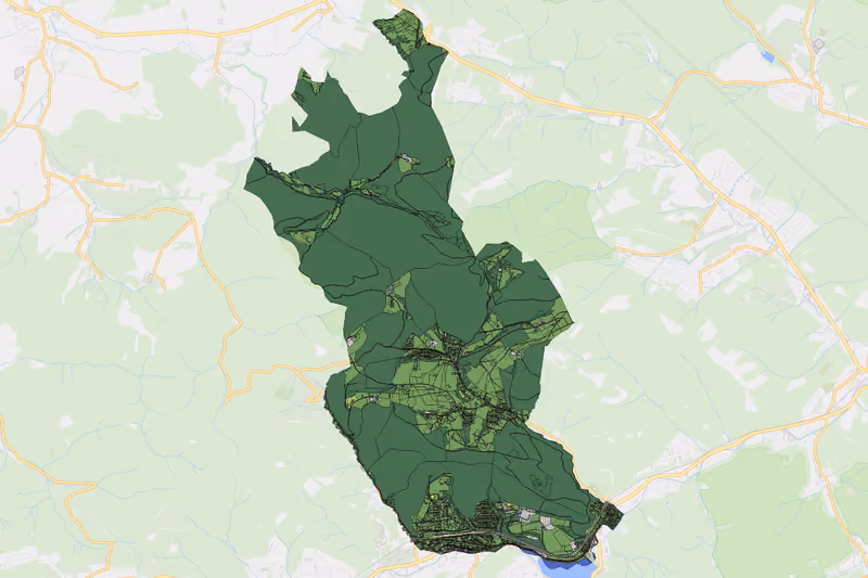 Kartenvorschau des Bodenverbrauchs der KG Tullnerbach