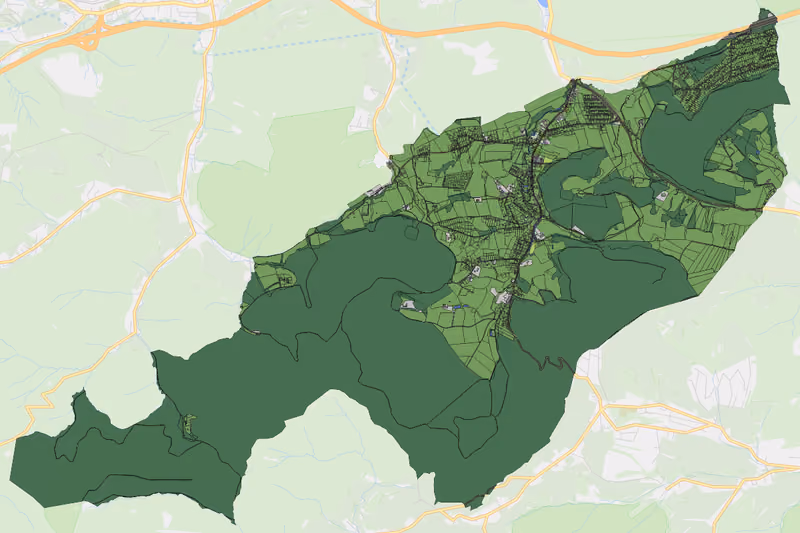 Kartenvorschau des Bodenverbrauchs der KG Wolfsgraben