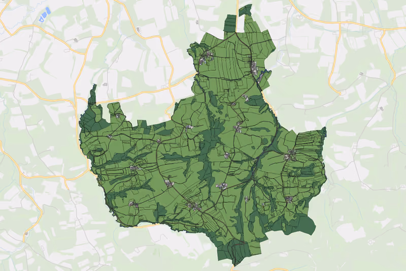 Kartenvorschau des Bodenverbrauchs der KG Großaigen