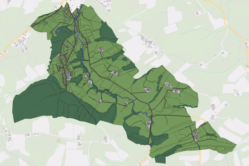 Kartenvorschau des Bodenverbrauchs der KG Amesleithen