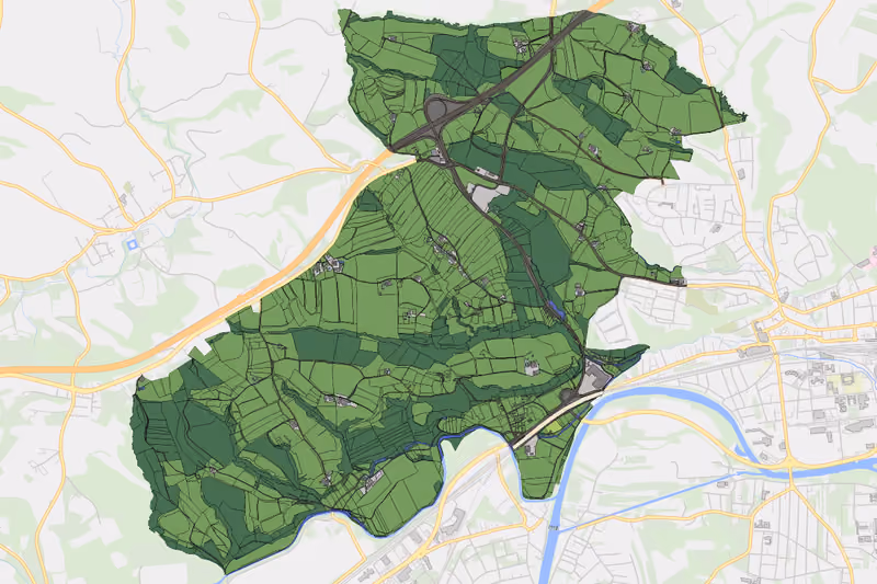 Kartenvorschau des Bodenverbrauchs der KG Edla