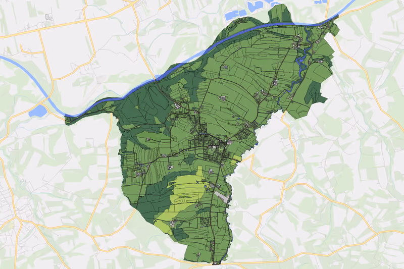 Kartenvorschau des Bodenverbrauchs der KG Ferschnitz