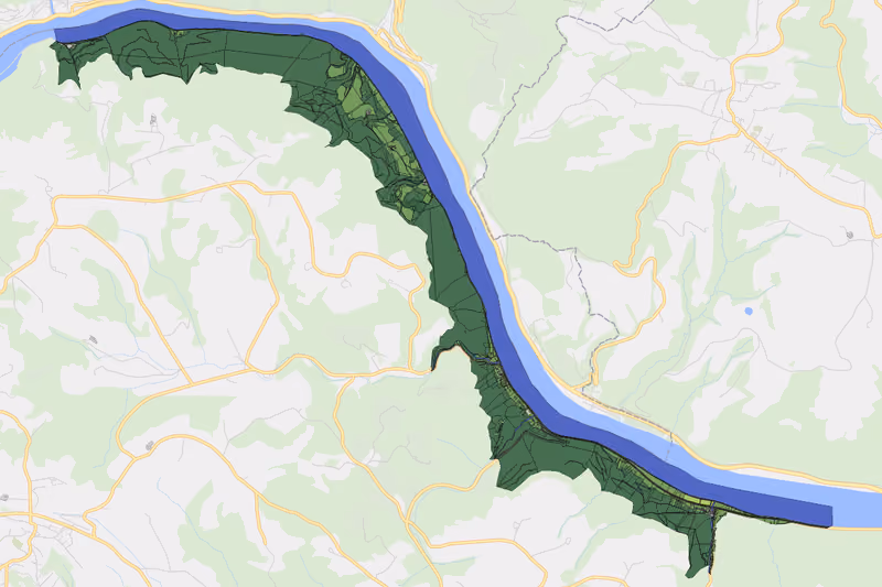 Kartenvorschau des Bodenverbrauchs der KG Freienstein