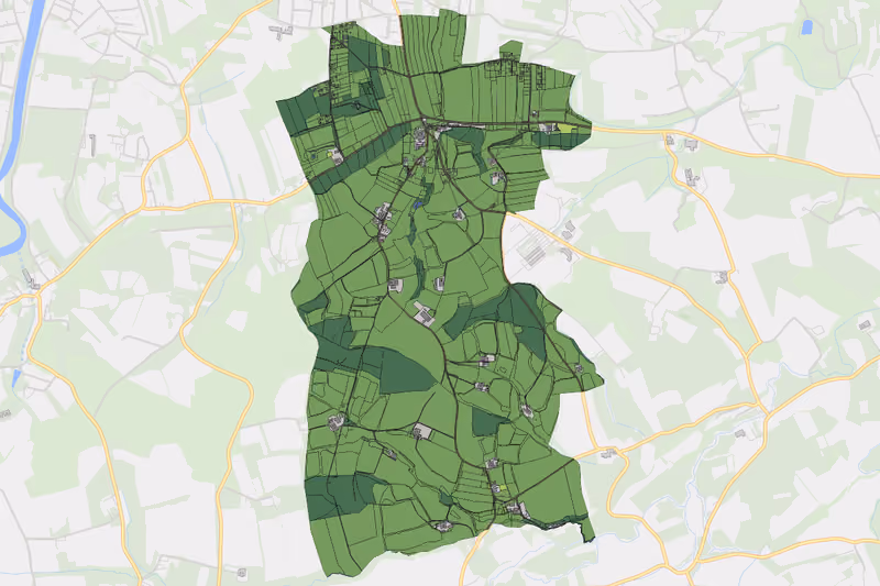 Kartenvorschau des Bodenverbrauchs der KG Haag Dorf