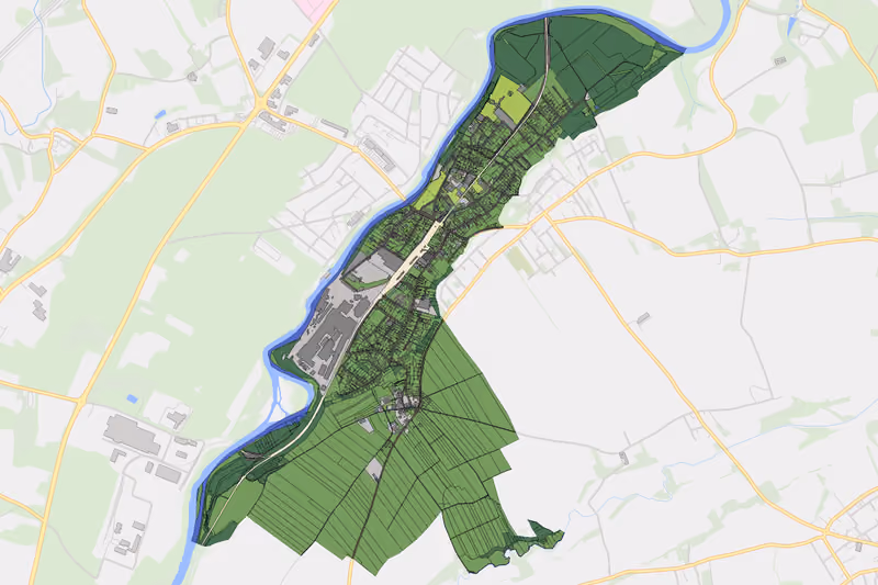 Kartenvorschau des Bodenverbrauchs der KG Hausmening
