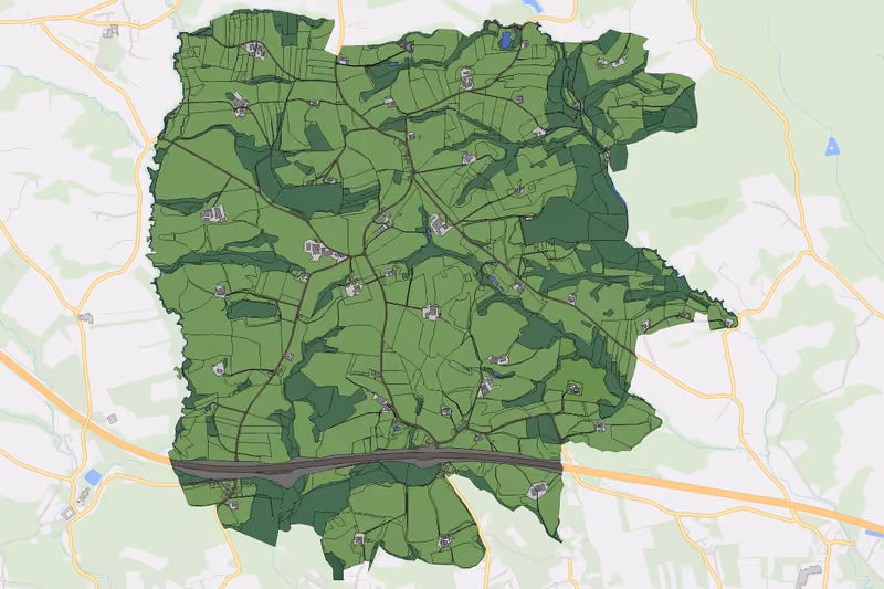 Kartenvorschau des Bodenverbrauchs der KG Krahof