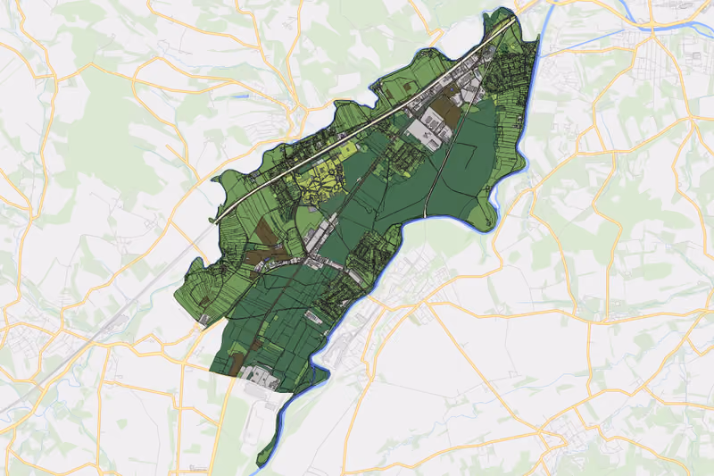 Kartenvorschau des Bodenverbrauchs der KG Mauer bei Amstetten
