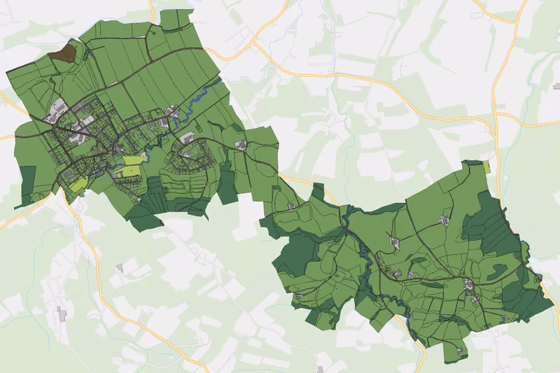Kartenvorschau des Bodenverbrauchs der KG Neuhofen an der Ybbs