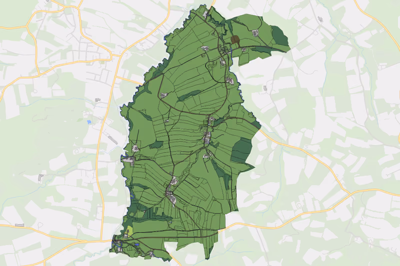 Kartenvorschau des Bodenverbrauchs der KG Innerochsenbach