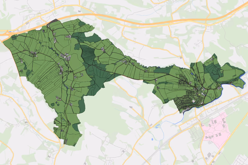 Kartenvorschau des Bodenverbrauchs der KG Öhling