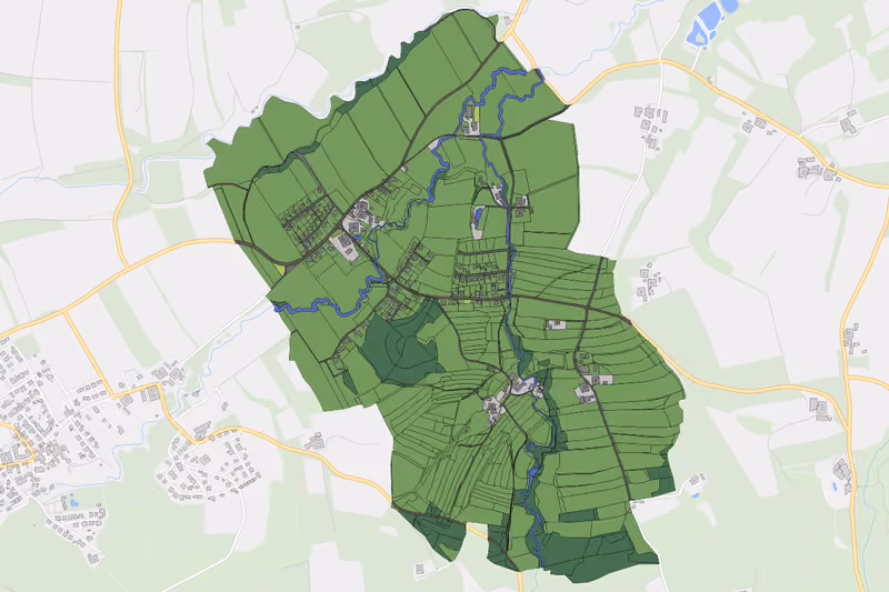 Kartenvorschau des Bodenverbrauchs der KG Perbersdorf