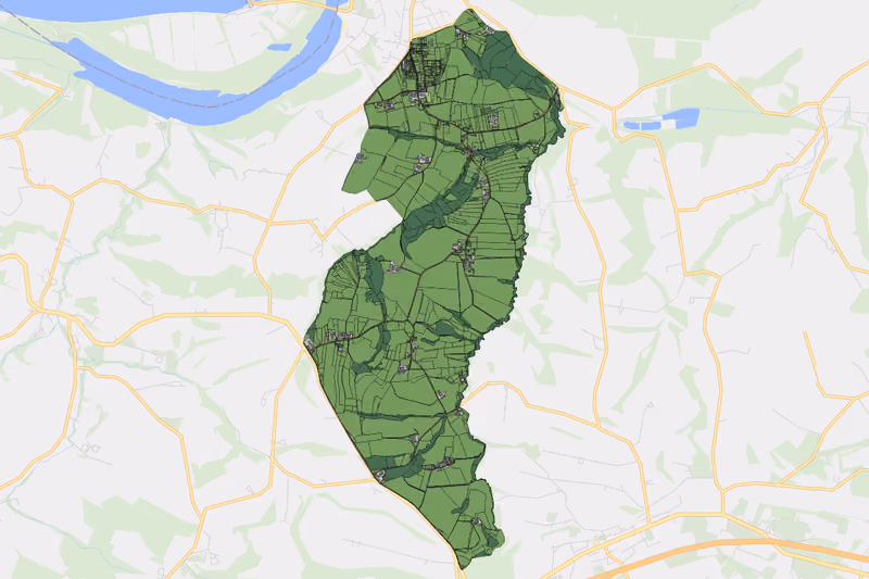 Kartenvorschau des Bodenverbrauchs der KG Ried