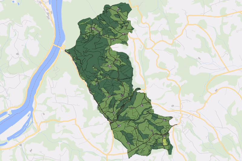 Kartenvorschau des Bodenverbrauchs der KG Schaltberg