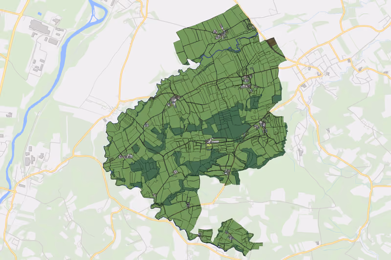 Kartenvorschau des Bodenverbrauchs der KG Scherbling