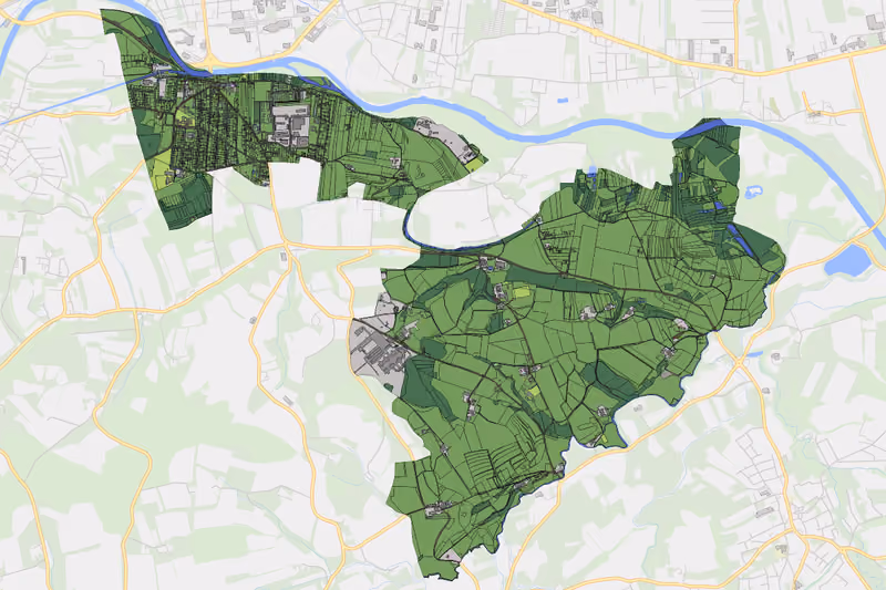 Kartenvorschau des Bodenverbrauchs der KG Schönbichl