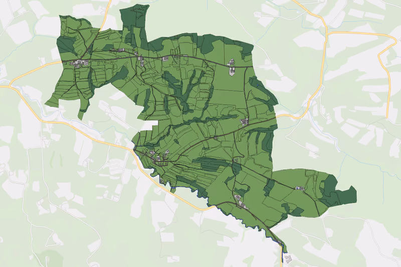 Kartenvorschau des Bodenverbrauchs der KG Toberstetten