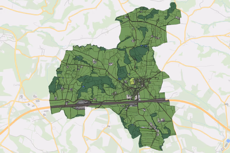 Kartenvorschau des Bodenverbrauchs der KG Viehdorf