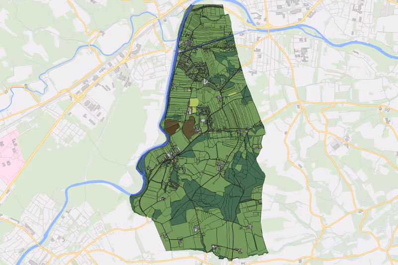 Kartenvorschau des Bodenverbrauchs der KG Winklarn