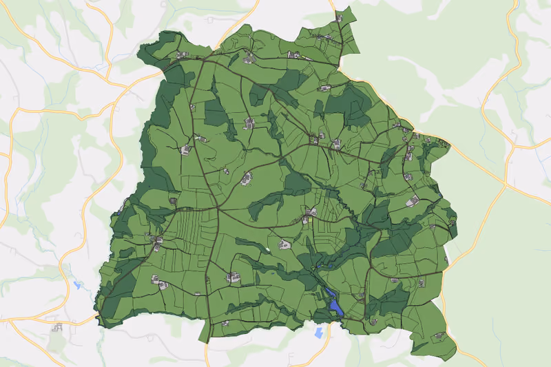 Kartenvorschau des Bodenverbrauchs der KG Kleinwolfstein