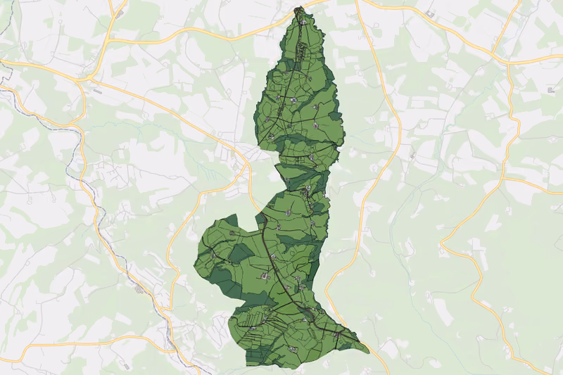 Kartenvorschau des Bodenverbrauchs der KG Badhof