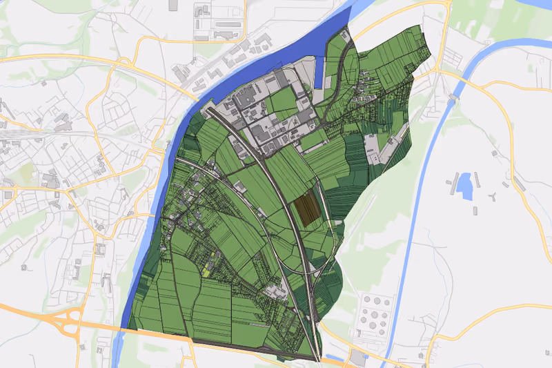 Kartenvorschau des Bodenverbrauchs der KG Ennsdorf