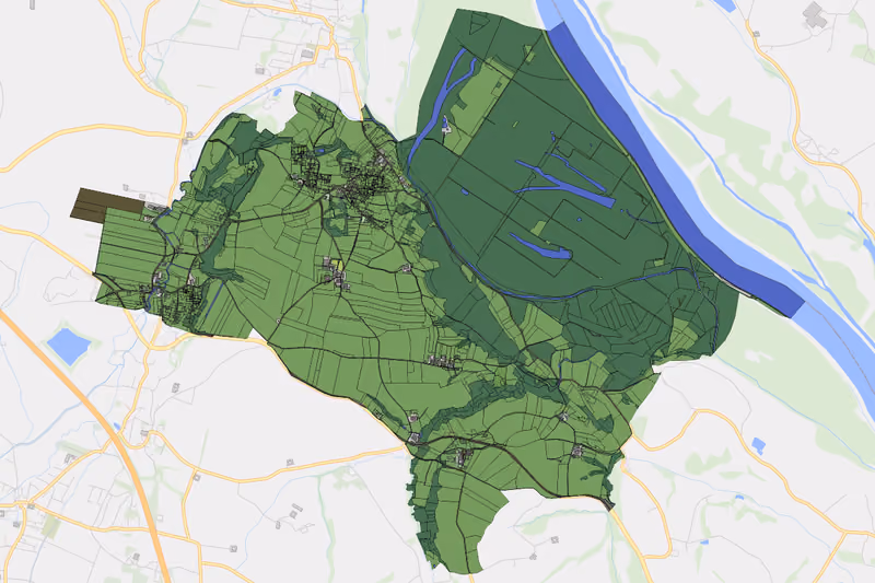 Kartenvorschau des Bodenverbrauchs der KG Erla