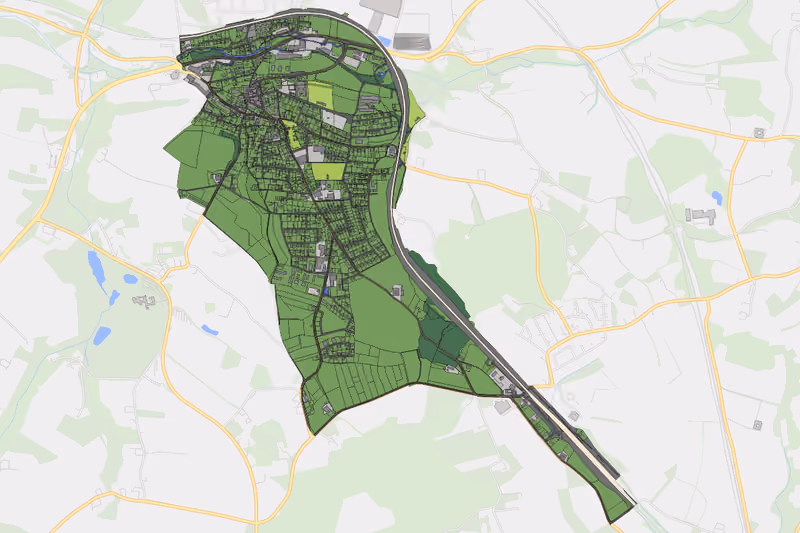 Kartenvorschau des Bodenverbrauchs der KG Haag Stadt