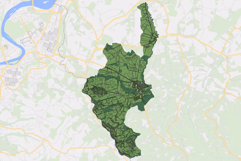 Kartenvorschau des Bodenverbrauchs der KG Penz