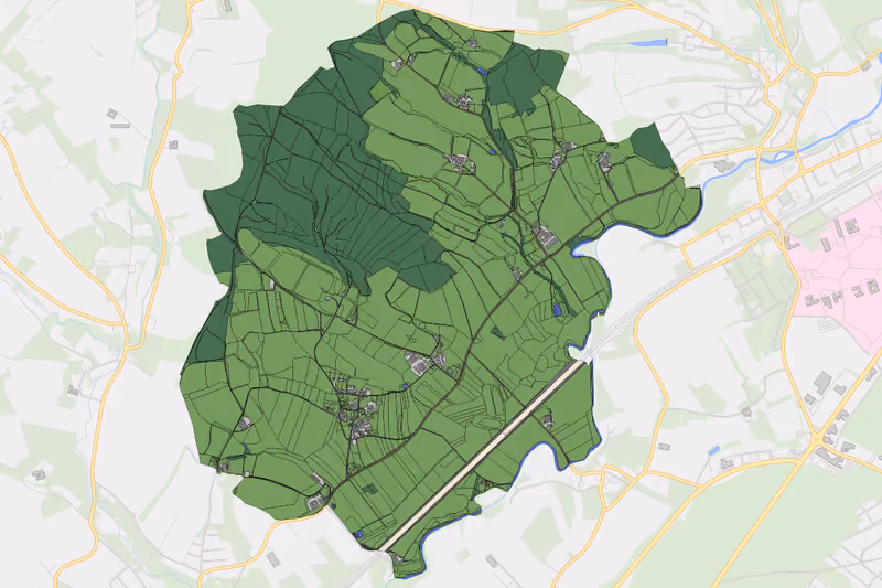 Kartenvorschau des Bodenverbrauchs der KG Abetzberg