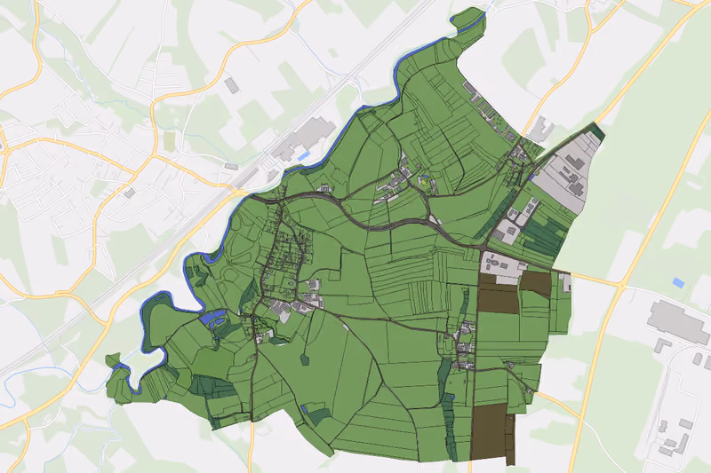 Kartenvorschau des Bodenverbrauchs der KG Aschbach Dorf