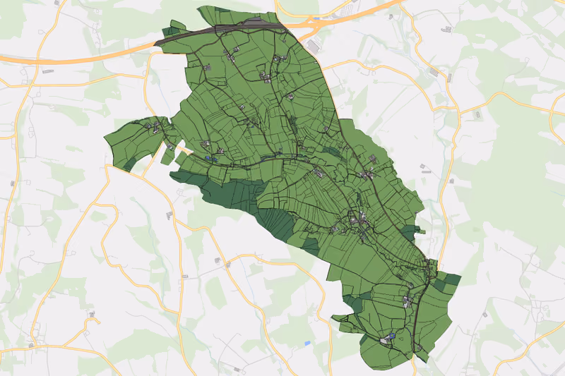 Kartenvorschau des Bodenverbrauchs der KG Oberaschbach