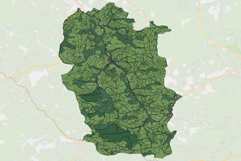 Kartenvorschau des Bodenverbrauchs der KG Ertl