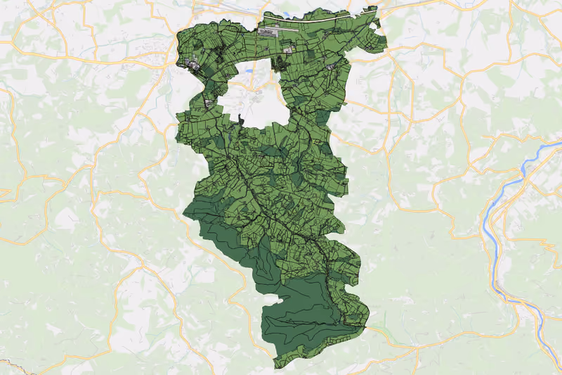 Kartenvorschau des Bodenverbrauchs der KG Seitenstetten Dorf