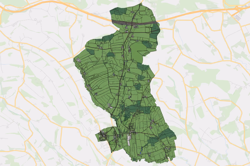 Kartenvorschau des Bodenverbrauchs der KG Wolfsbach