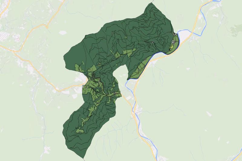 Kartenvorschau des Bodenverbrauchs der KG Garnberg