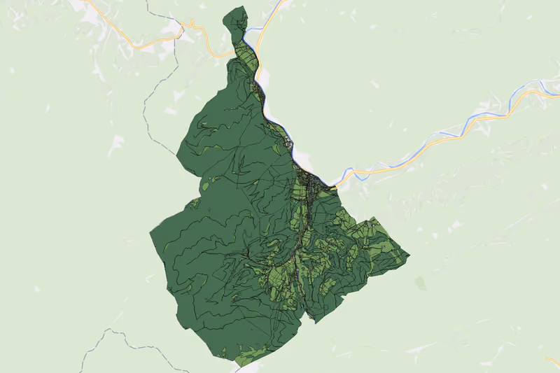 Kartenvorschau des Bodenverbrauchs der KG Großhollenstein
