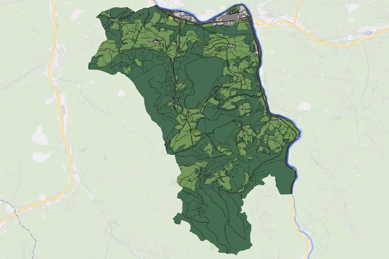 Kartenvorschau des Bodenverbrauchs der KG Kreilhof