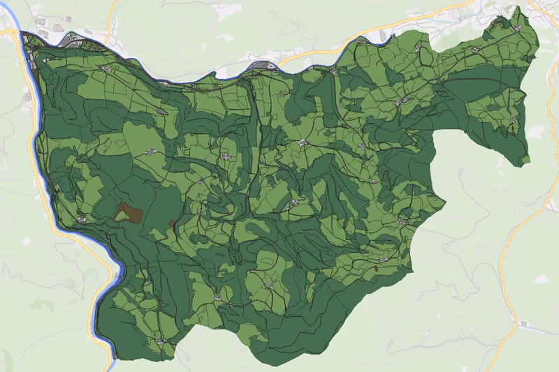 Kartenvorschau des Bodenverbrauchs der KG Maisberg